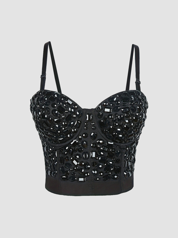 Luqiu Country Hot Girl Style Diamond Grudnjak Ženska gornja odjeća Kamisole Oblikujući Grudnjak za Riblju Kožu Zabava Lijepa Leđa DB082