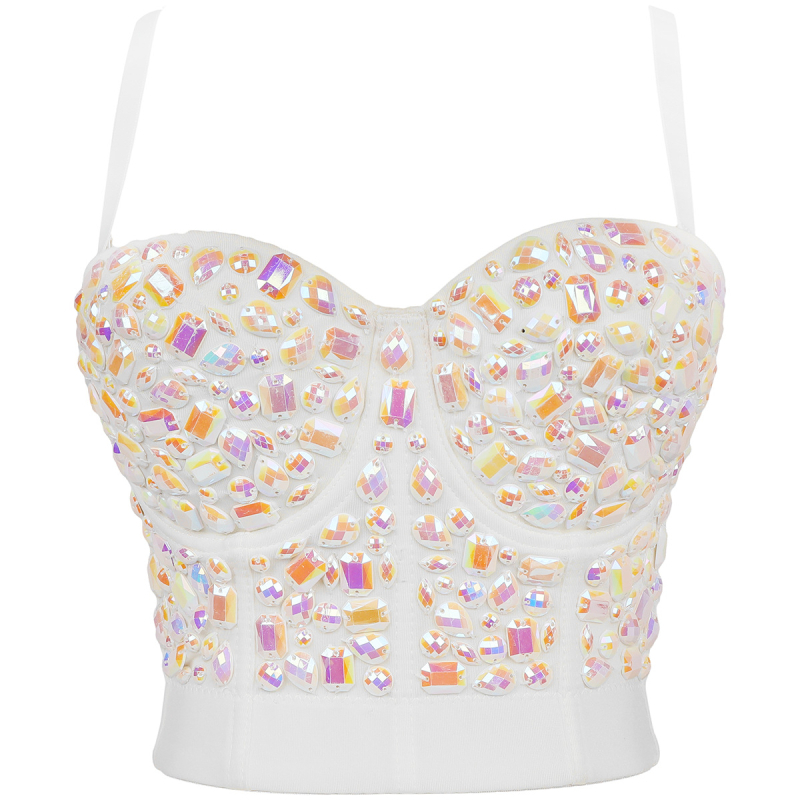 Luqiu Country Hot Girl Style Diamond Grudnjak Ženska gornja odjeća Kamisole Oblikujući Grudnjak za Riblju Kožu Zabava Lijepa Leđa DB082