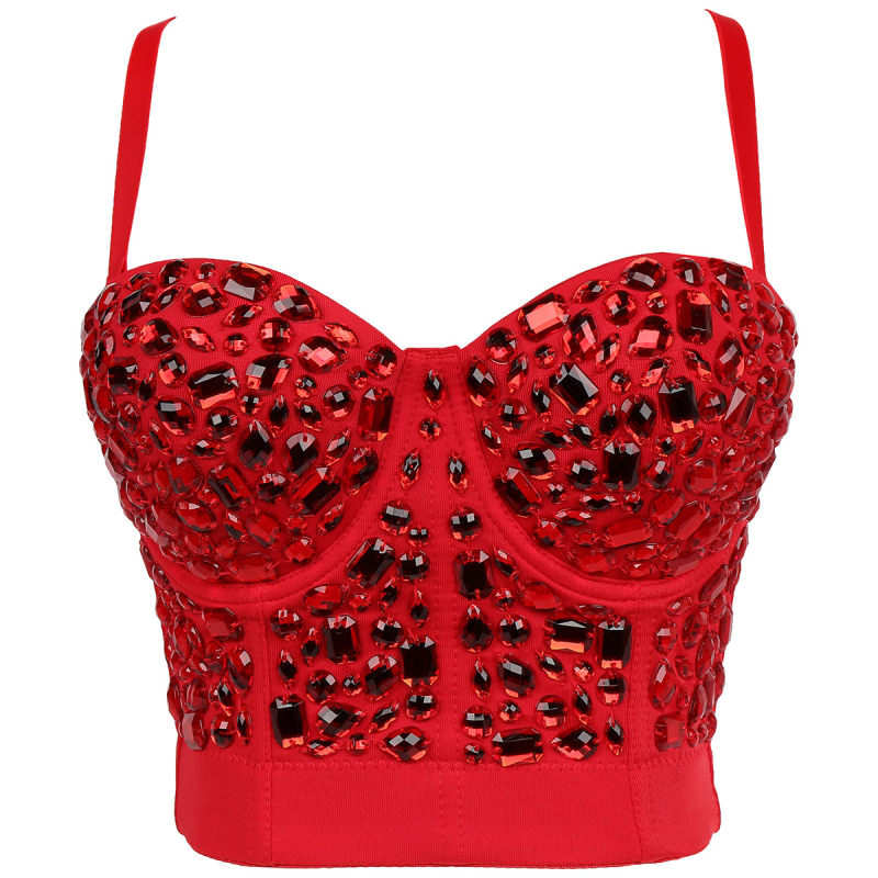 Luqiu Country Hot Girl Style Diamond Grudnjak Ženska gornja odjeća Kamisole Oblikujući Grudnjak za Riblju Kožu Zabava Lijepa Leđa DB082