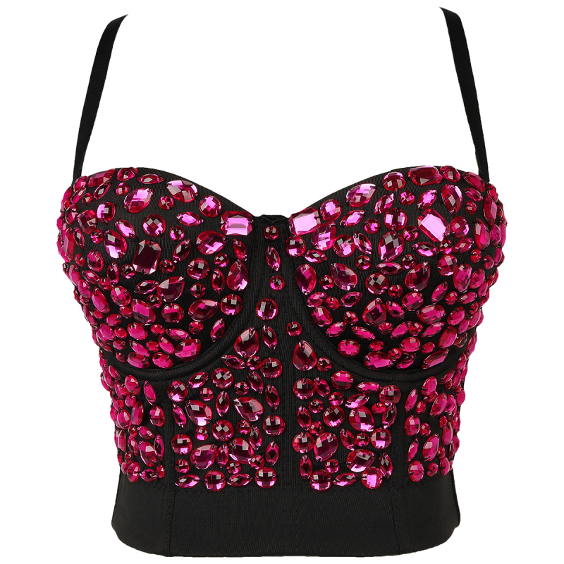 Luqiu Country Hot Girl Style Diamond Grudnjak Ženska gornja odjeća Kamisole Oblikujući Grudnjak za Riblju Kožu Zabava Lijepa Leđa DB082