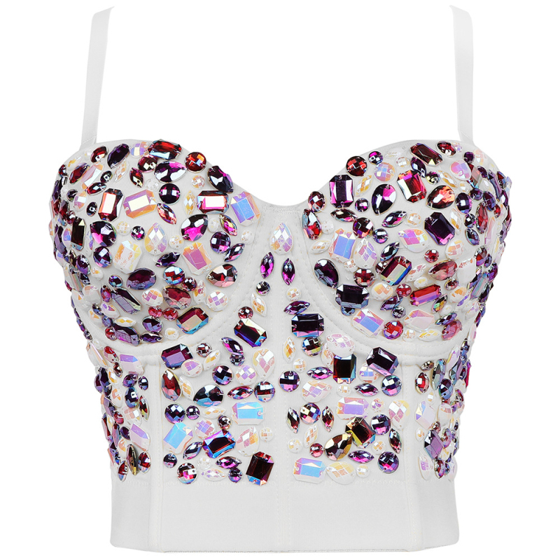 Luqiu Country Hot Girl Style Diamond Grudnjak Ženska gornja odjeća Kamisole Oblikujući Grudnjak za Riblju Kožu Zabava Lijepa Leđa DB082