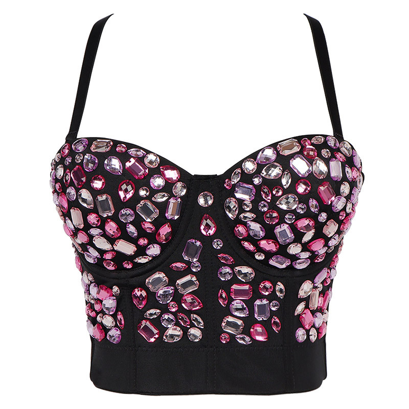 Luqiu Country Hot Girl Style Diamond Grudnjak Ženska gornja odjeća Kamisole Oblikujući Grudnjak za Riblju Kožu Zabava Lijepa Leđa DB082