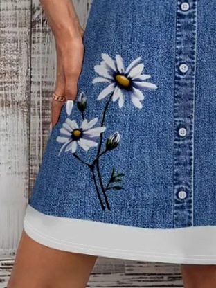 Ευρωπαϊκά και Αμερικανικά Εξαγωγικά Νέα Γυναικεία Ρούχα Amazon Casual Loose Fashion Hot Selling Element Printed Amannel Γυναικείο Φόρεμα Γιλέκο