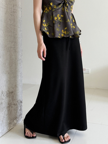 Φούστα Luxi Κορεάτικου Στυλ σε Ίσια Γραμμή Α, Καλοκαιρινή, Νέα, Ψηλόμεση, Μακριά Φούστα με Κορδόνι, Φούστα-Ομπρέλα Γοφών 2673