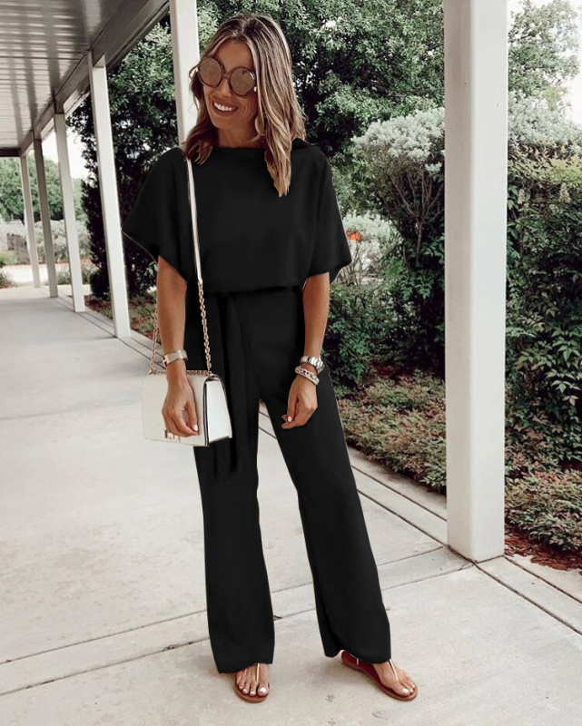 Határokon átnyúló női overál AliExpress 2022 európai és amerikai új kívánság laza, alkalmi, rövid ujjú, fűzős overál