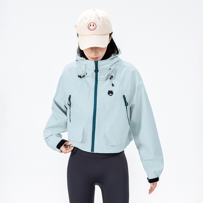 Rövid, kapucnis női dzseki, őszi új stílusú ballonkabát, divatos, sport, hétköznapi, kültéri, meleg, szélálló dzseki