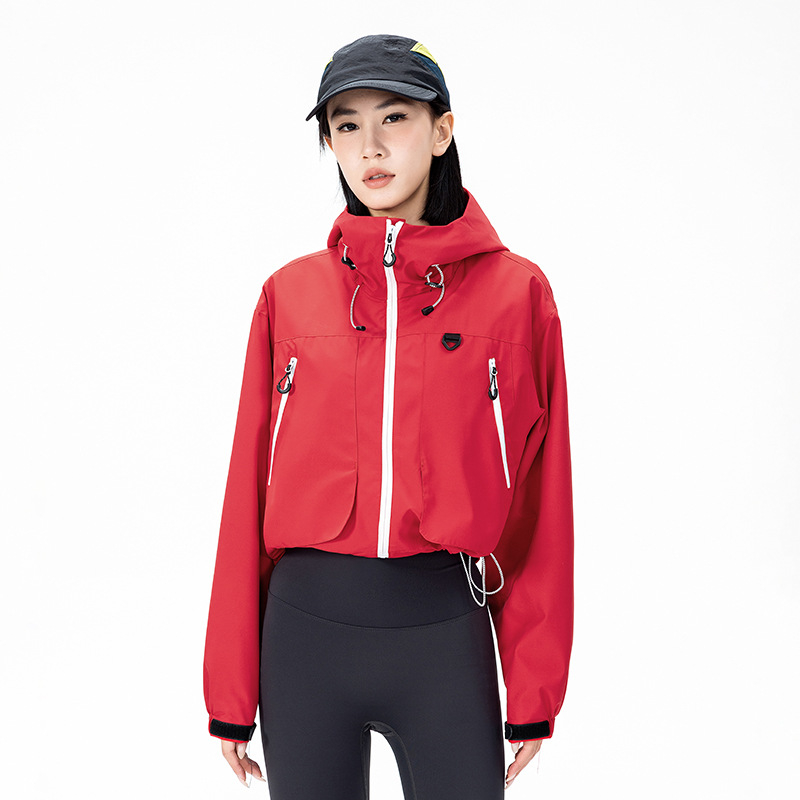 Rövid, kapucnis női dzseki, őszi új stílusú ballonkabát, divatos, sport, hétköznapi, kültéri, meleg, szélálló dzseki