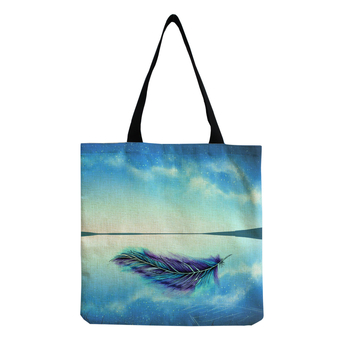 Didmeninė prekyba meniškais, kūrybingais, lengvais moteriškais rankinukais per petį, plunksnų marginimo.