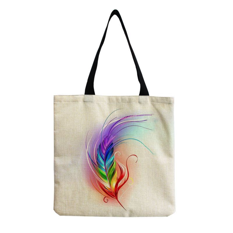 Didmeninė prekyba meniškais, kūrybingais, lengvais moteriškais rankinukais per petį, plunksnų marginimo.