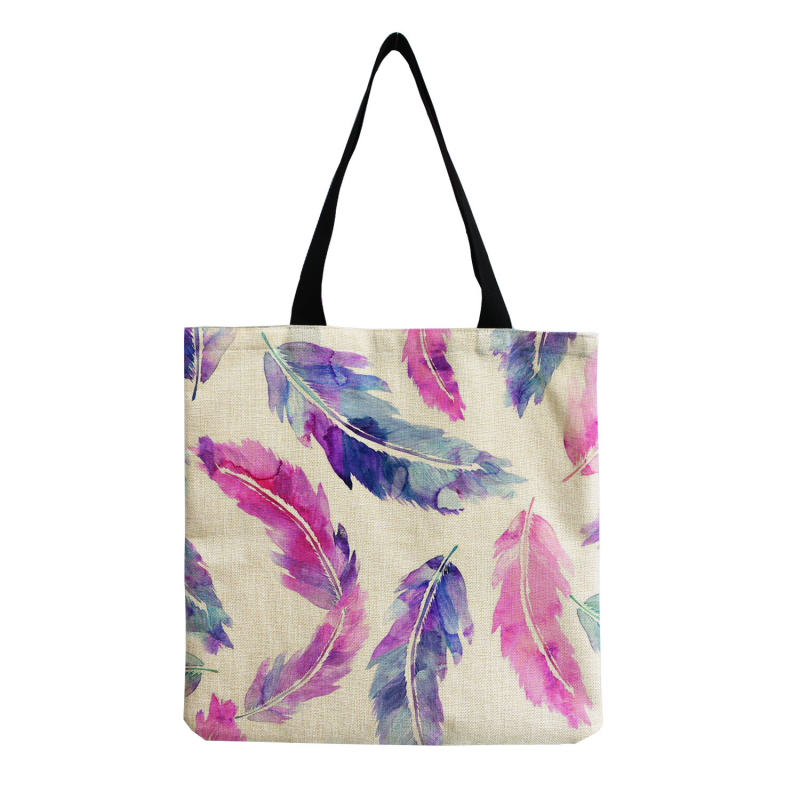 Didmeninė prekyba meniškais, kūrybingais, lengvais moteriškais rankinukais per petį, plunksnų marginimo.