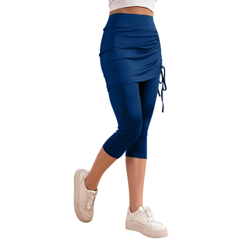 2025-ös európai és amerikai határokon átnyúló export új női magas derekú nyári tiszta színű, karcsúsított, rakott, rövidített nadrág