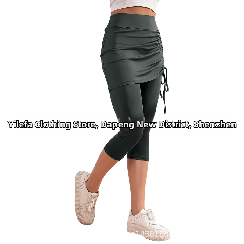 2025-ös európai és amerikai határokon átnyúló export új női magas derekú nyári tiszta színű, karcsúsított, rakott, rövidített nadrág