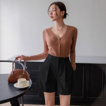 2025 m. tarpvalstybinės „Amazon“ vasarinės laisvos plonos aukšto juosmens plačios kelnės, mažos tiesios laisvalaikio kelnės, kostiuminės kelnės