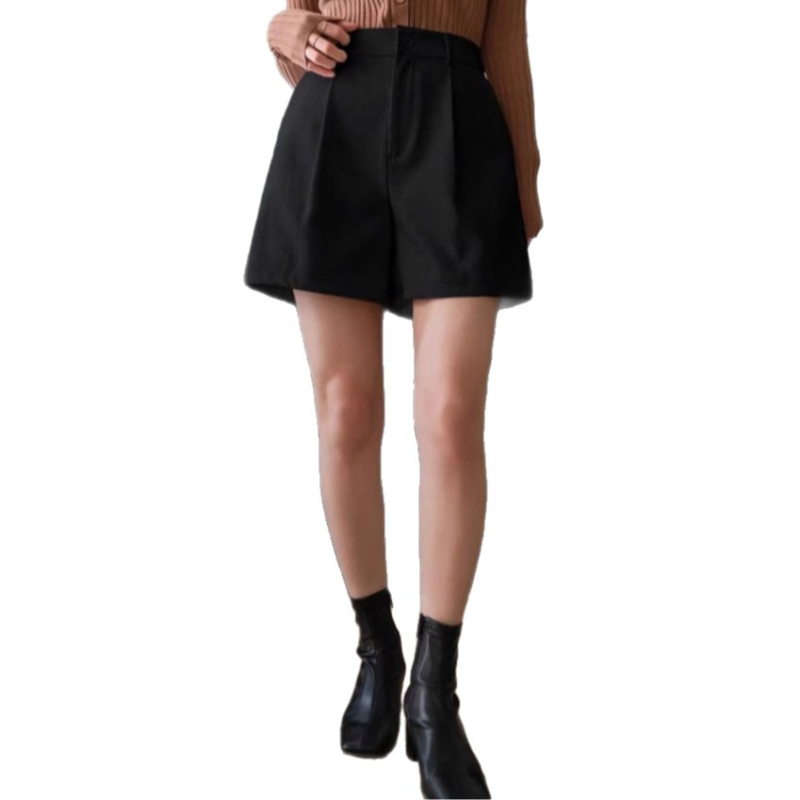 2025 m. tarpvalstybinės „Amazon“ vasarinės laisvos plonos aukšto juosmens plačios kelnės, mažos tiesios laisvalaikio kelnės, kostiuminės kelnės