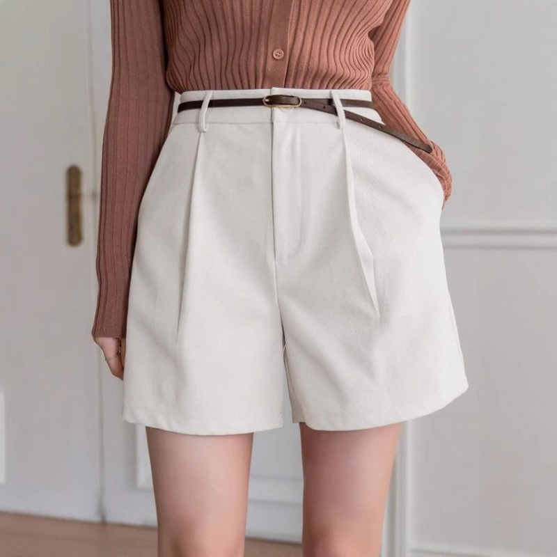 2025 m. tarpvalstybinės „Amazon“ vasarinės laisvos plonos aukšto juosmens plačios kelnės, mažos tiesios laisvalaikio kelnės, kostiuminės kelnės