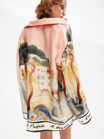 Női 2025-ös új, határokon átnyúló, exportált, nyomtatott, hosszú ujjú, divatos, tengerparti, napvédő, menő nyaralófelső