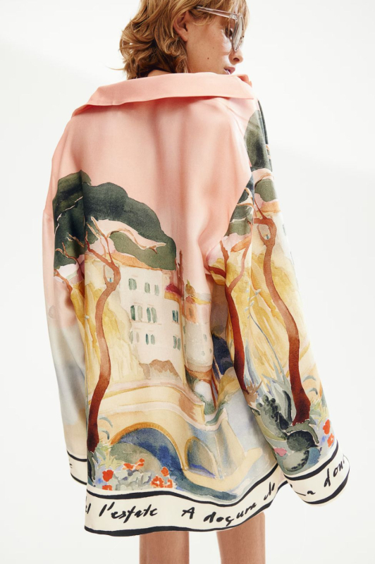 Női 2025-ös új, határokon átnyúló, exportált, nyomtatott, hosszú ujjú, divatos, tengerparti, napvédő, menő nyaralófelső