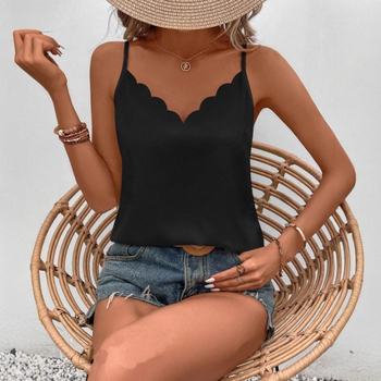 Prekogranična vanjska trgovina Europa i Amerika žele Amazon ženski ljetni top s V-izrezom u jednoj boji za 2022. godinu