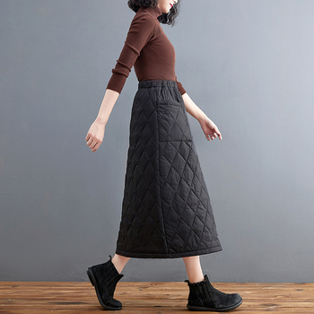 Φθινοπωρινή και χειμερινή ιαπωνική και κορεάτικη νέα φούστα με χοντρό βαμβάκι, αντιανεμική φούστα