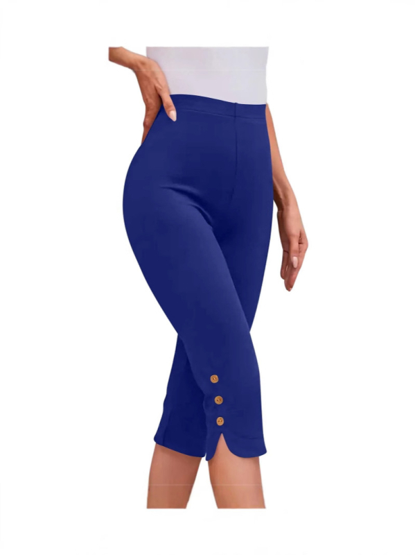 Határokon átnyúló 2025-ös nyári rugalmas, rövidített nadrág, magas derekú, karcsúsító, plus size női laza, lezser nadrág, leggings