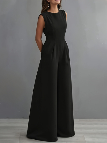 2025-ös nyári új európai és amerikai, határokon átnyúló, divatos, lezser, széles szárú, ujjatlan női overallok