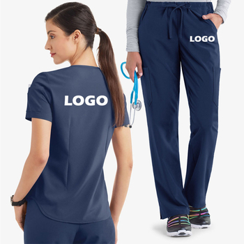 Amazoni Euroopa ja Ameerika lühikeste varrukatega V-kaelusega kirurgilised tööriided, õe riided, kätepesuriided, naiste ülikonnad, operatsioonitoa elastsed kirurgiariided