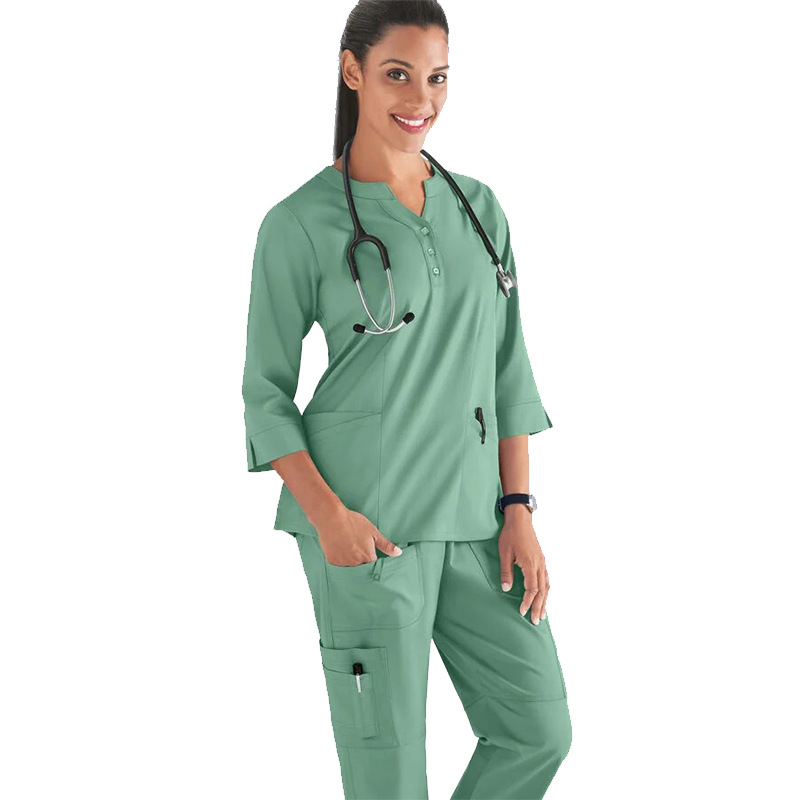 Aliexpressi ekspordi kätepesuriided, arstide ja õdede kirurgiariided, meeste ja naiste ülikonnad, mitmevärvilised mitme klapiga taskupüksid, jalapinnidega kätepesuriided