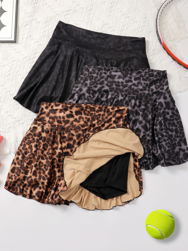 Euroopa ja Ameerika 2025. aasta uus suvine Amazon Wish Fashion seksikas leoparditrükiga Spice Girl Ponkase voodriga seelik