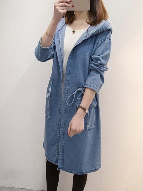 Európa és az Egyesült Államok határokon átnyúló női ruházat 2024 Farmer kapucnis kabát 200 kg-os pufók lány korcsökkentő Joker nehézipari hosszú kabát