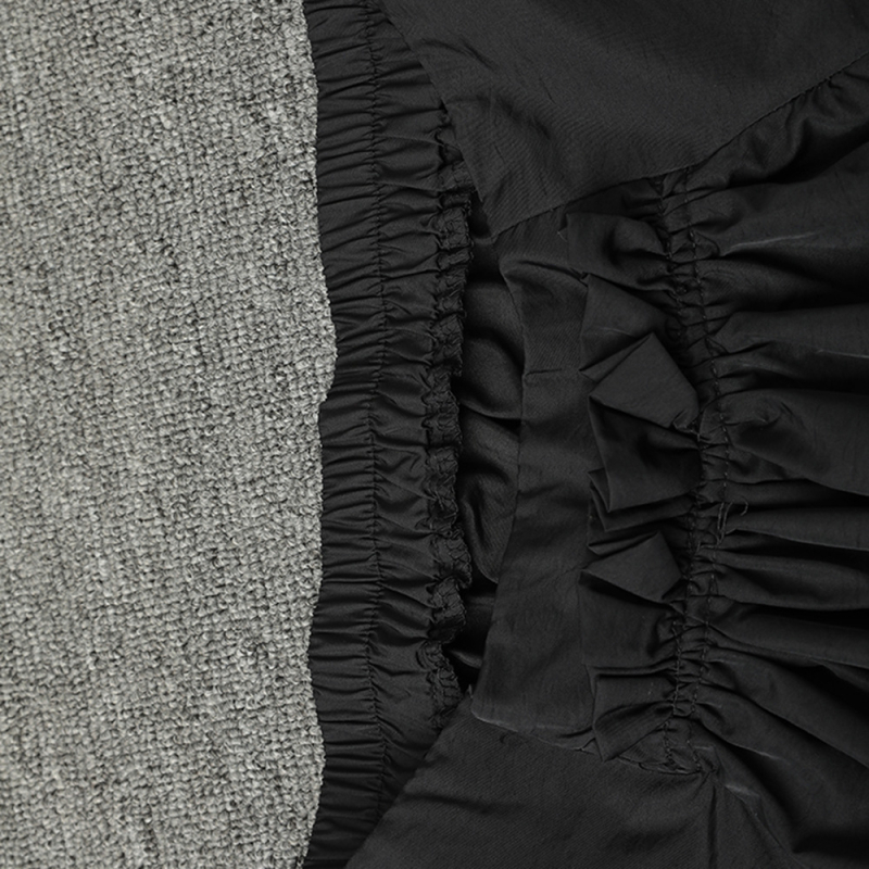 Sötét fazonú, nagy zsebes, magas derekú női szoknya, őszi új stílus, rakott fazon, lezser retró hosszú szoknya széles szegéllyel