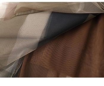 | Φούστα με θολή νεράιδα | Φούστα υψηλής ποιότητας με πλέγμα, φούστα με ανοιξιάτικο γεωμετρικό σχέδιο, μεγάλη φούστα με κούνια σε σχήμα Α