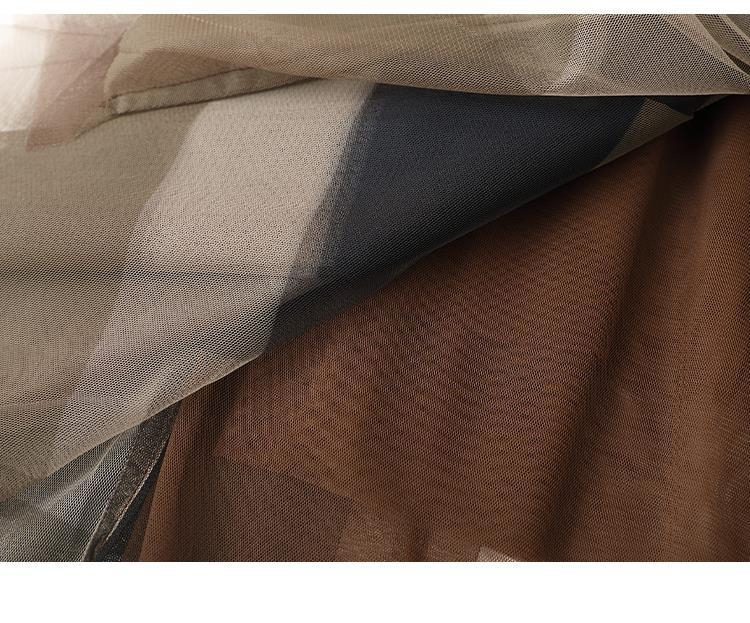 | Ködös tündérszoknya | Luxus hálós szoknya tavaszi geometrikus mintás szoknya A-alakú, nagy lenge szoknya