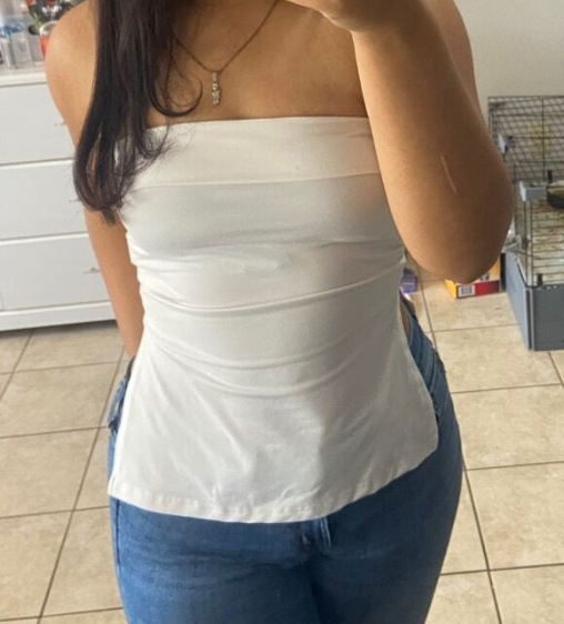 Amerikai utcai stílusú nyári csőfelső hasított egyszínű egyszerű dögös lány rövid karcsúsító személyiség női pulóver mellény határokon átnyúló