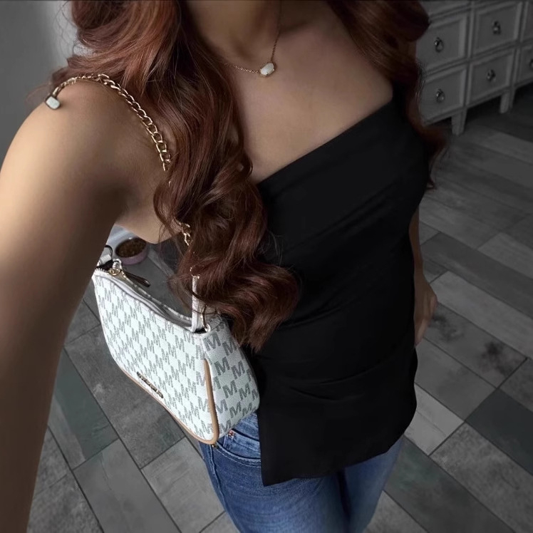 Amerikai utcai stílusú nyári csőfelső hasított egyszínű egyszerű dögös lány rövid karcsúsító személyiség női pulóver mellény határokon átnyúló