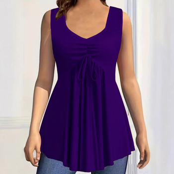 2025-ös nyári európai és amerikai, határokon átnyúló Amazon TEMU női plus size egyszínű mellény, lezser ujjatlan topp