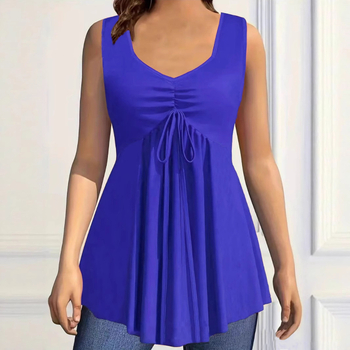 Γυναικείο γιλέκο μονόχρωμο Amazon TEMU για γυναίκες, καλοκαιρινό, ευρωπαϊκό και αμερικανικό, διασυνοριακό, για μεγάλα μεγέθη, casual, χωρίς μανίκια, καμιζόλα