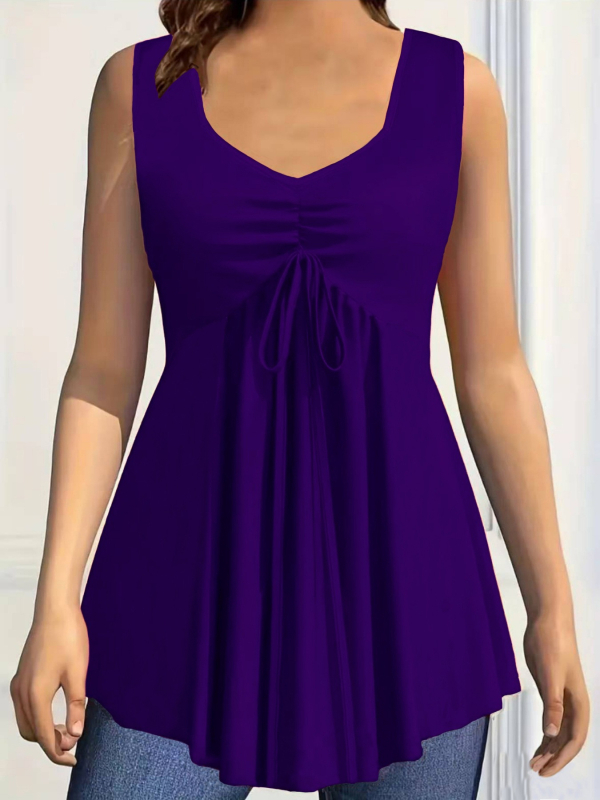 2025-ös nyári európai és amerikai, határokon átnyúló Amazon TEMU női plus size egyszínű mellény, lezser ujjatlan topp