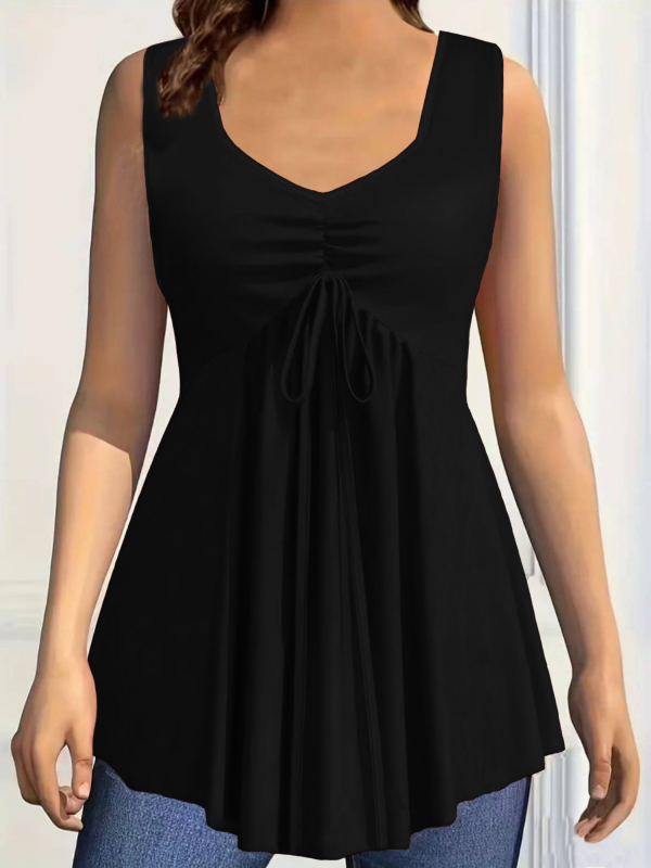 2025-ös nyári európai és amerikai, határokon átnyúló Amazon TEMU női plus size egyszínű mellény, lezser ujjatlan topp