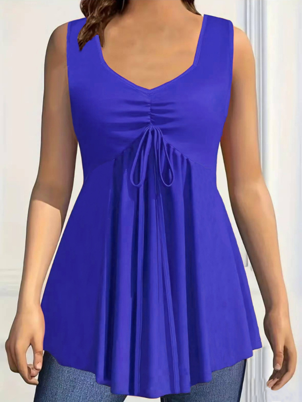 2025-ös nyári európai és amerikai, határokon átnyúló Amazon TEMU női plus size egyszínű mellény, lezser ujjatlan topp