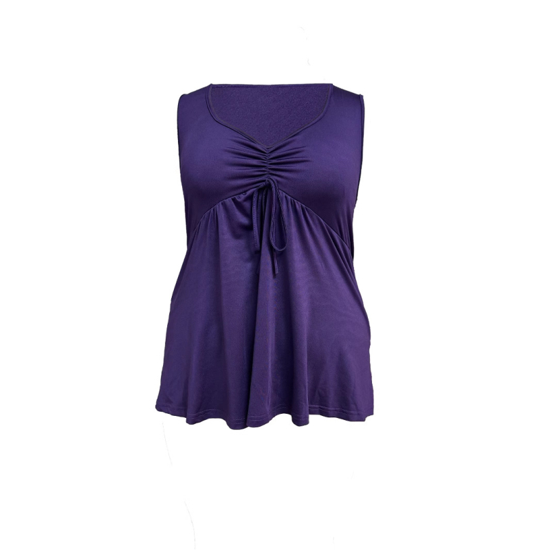 2025-ös nyári európai és amerikai, határokon átnyúló Amazon TEMU női plus size egyszínű mellény, lezser ujjatlan topp