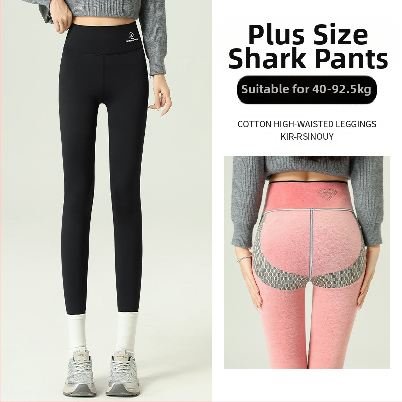 polár bélésű cápanadrág női téli hasat emelő csípő Barbie nadrág magas derekú lélegző plus size jóga alsó szűk nadrág külső viseletre