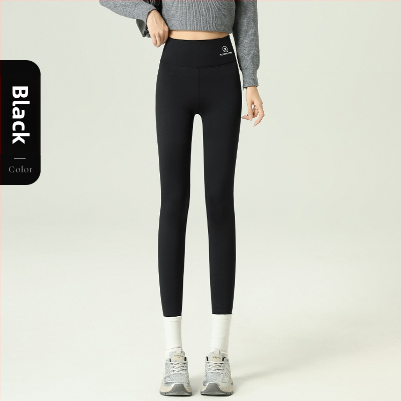 polár bélésű cápanadrág női téli hasat emelő csípő Barbie nadrág magas derekú lélegző plus size jóga alsó szűk nadrág külső viseletre