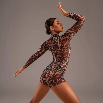 Határokon átnyúló új nyári szexi feszes hálós, átlátszó leopárdmintás overál, feszes, rugalmas, lélegző, hátsó cipzáras női ruházat