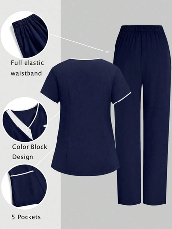 Guangzhou uus suvine naisterõivaste lühikeste varrukatega ülikond, naiste õhuke moodne kaheosaline komplekt, spetsiaalne meditsiinirõivaste kombinesoon