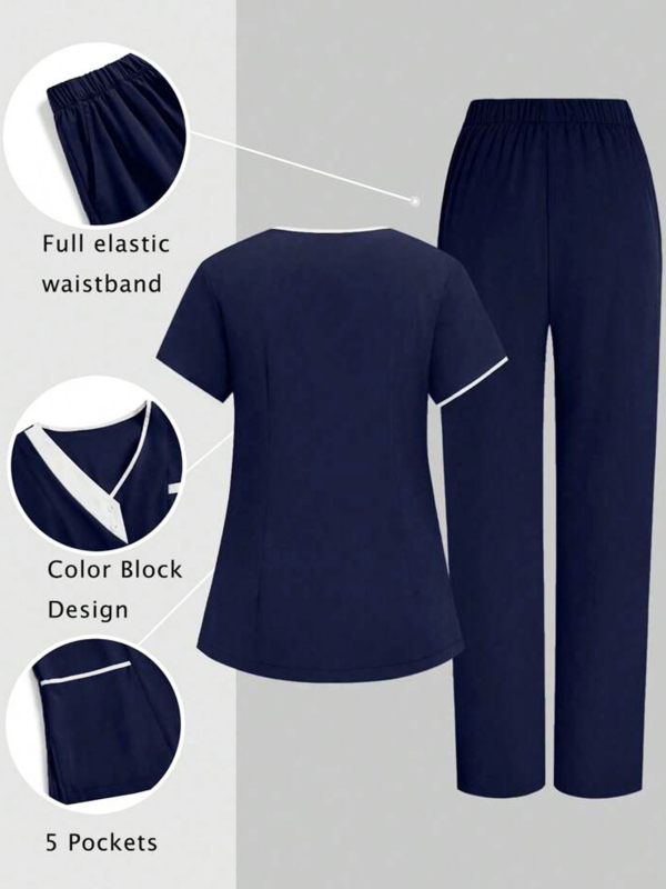 Guangzhou uus suvine naisterõivaste lühikeste varrukatega ülikond, naiste õhuke moodne kaheosaline komplekt, spetsiaalne meditsiinirõivaste kombinesoon