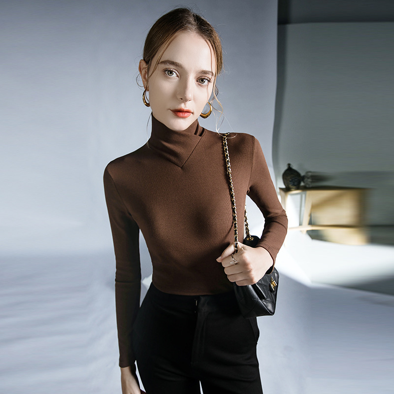 Jesenska i zimska majica s dugim rukavima i ovratnikom, novi dizajn, donji dio s malom majicom stranog stila