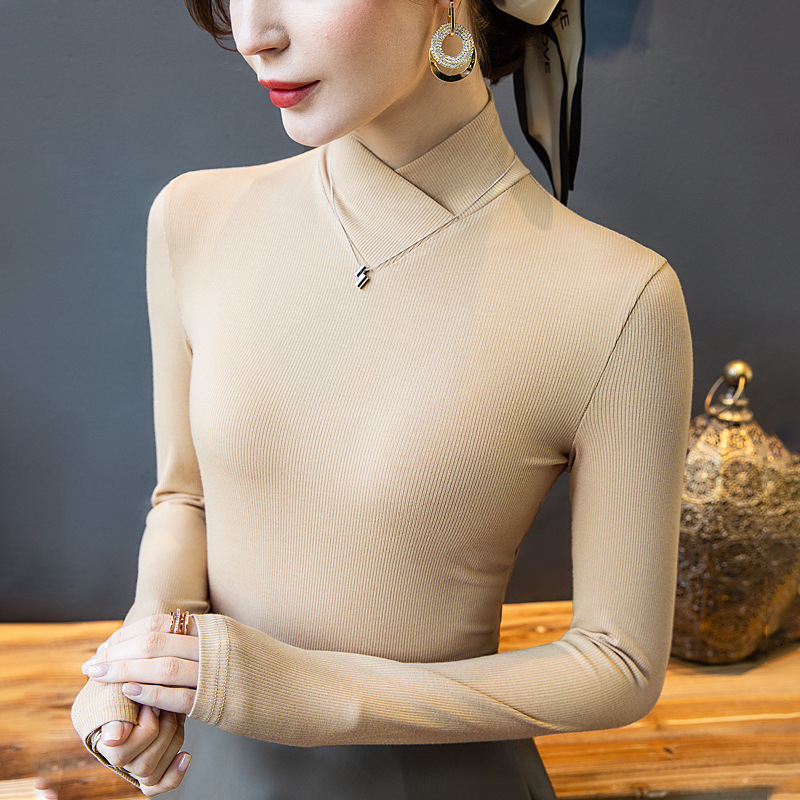 Jesenska i zimska majica s dugim rukavima i ovratnikom, novi dizajn, donji dio s malom majicom stranog stila