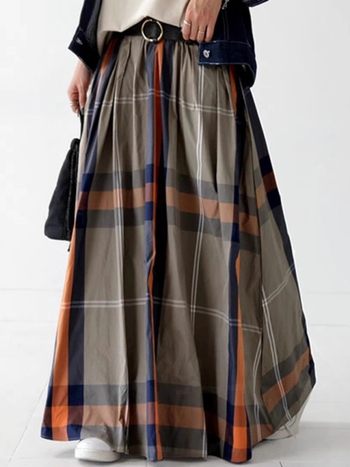 Four Seasons Wear Ελαφριά Αθλητικά Νέα Αίσθηση Χαριτωμένη Νέα Άνοιξη και Καλοκαίρι 2025 Μακριά Τυπωμένη Φούστα Ιαπωνικής Μάρκας