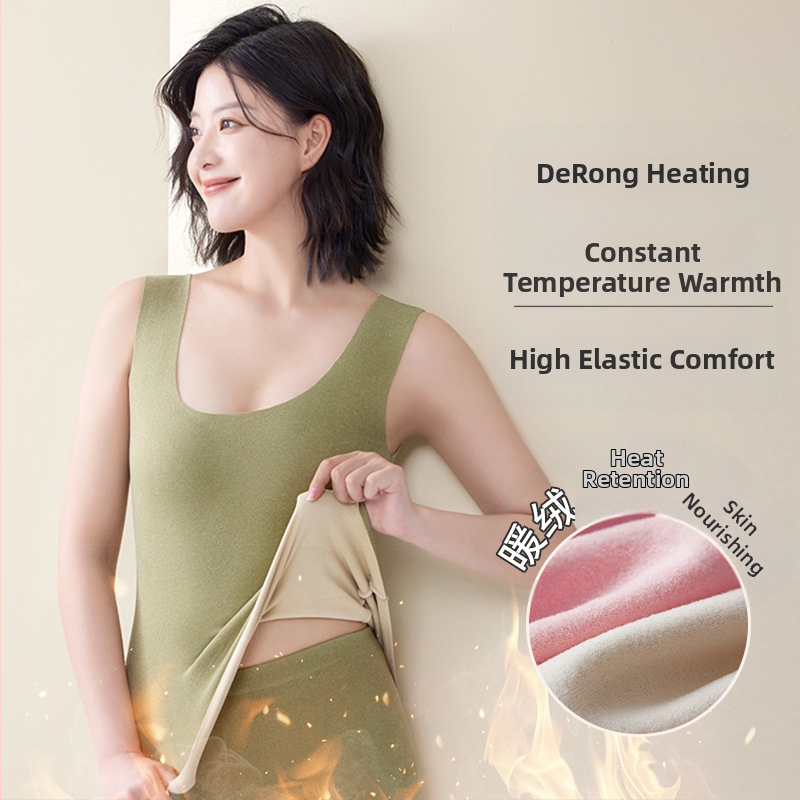 Divpusēja, matēta samta termoveste sievietēm, liela izmēra, bezšuvju apakškrekls, samta siltas apakšdaļas sievietēm, valkājamas ārā rudenī un ziemā