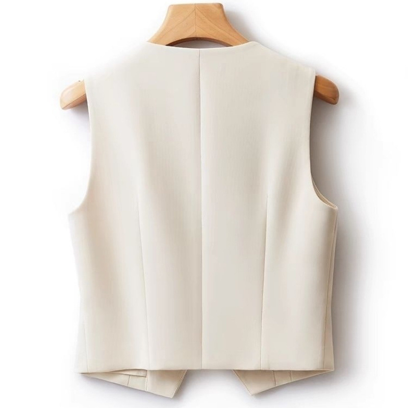 2025 Tavaszi Új Mellény Kis Kosztümkabát Női Mellény Rövid Stílusú Laza Sokoldalú Slim Fit Exkluzív Érzés